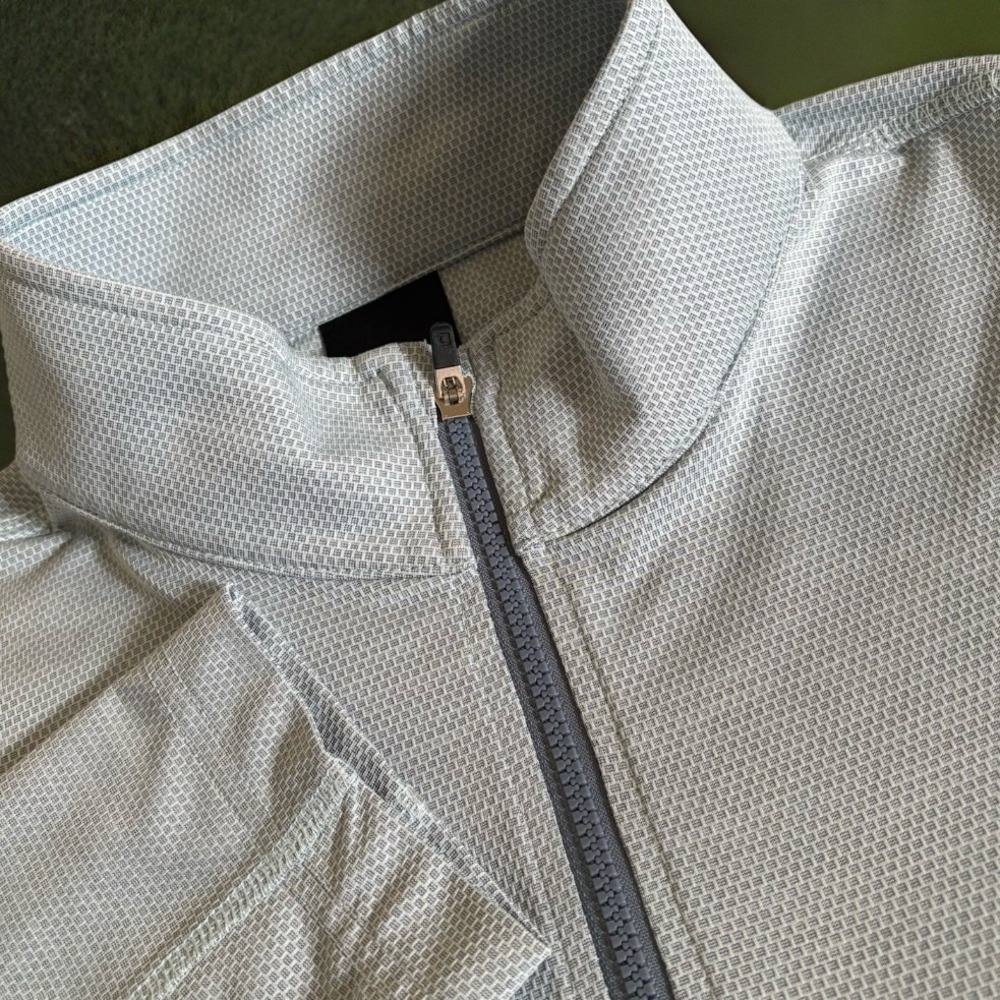 Dunning Golf 1/4 Quarter Zip Mens M Light Blue Performance Stretch Textured